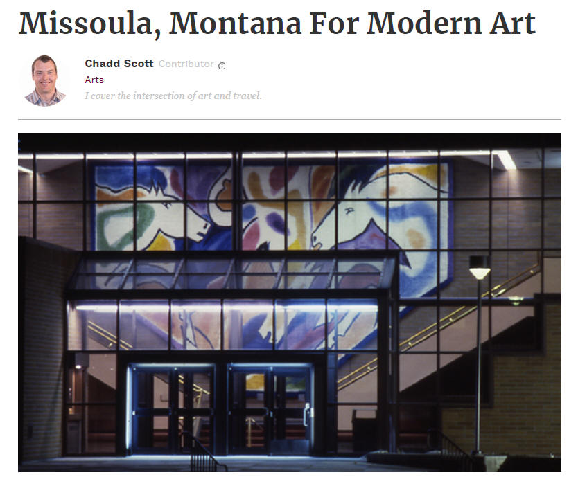 Forbes Magazine -- Missoula Montana for Modern Art